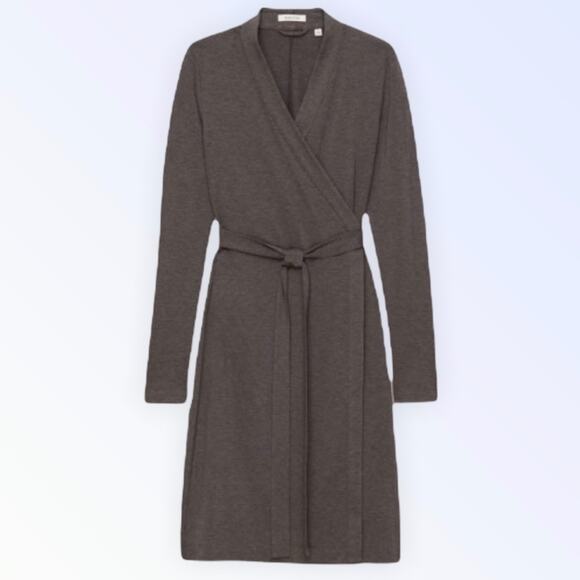 Aritzia Babaton Gray Pavel Wrap Dress Size Small - Picture 2 of 6